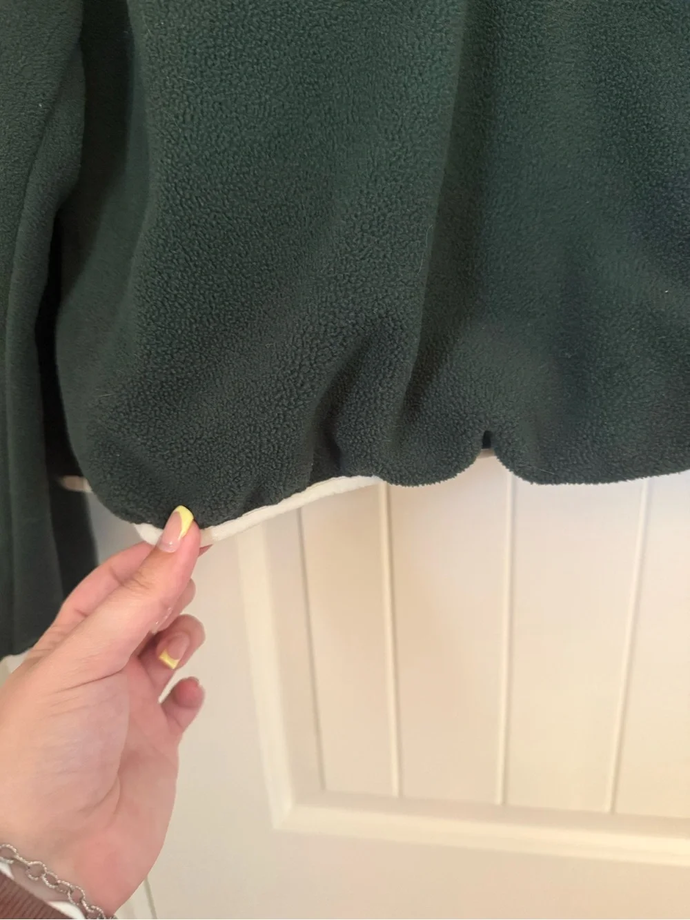 Old Navy Green and Black Fleece Pullover with Patch - Picture 6 of 7